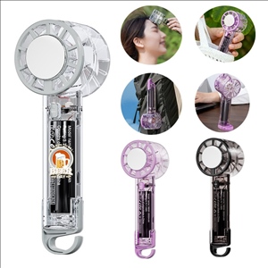 Transparent Handheld Fan Ice Cooling Pad 2000 Mah Battery